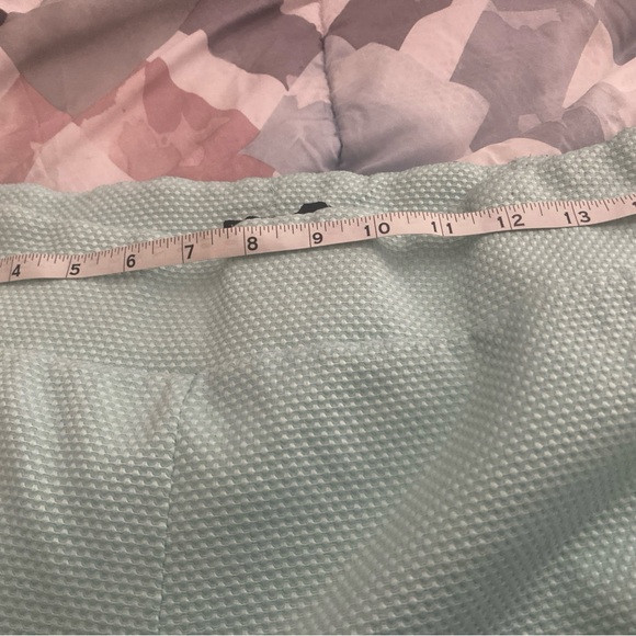 Mint Green Poppy Seed Seersucker Feel Pull Up Pant Size M Melissa Paige Crisp - Picture 9 of 10